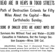 New York Times Sep. 3, 1923 issue